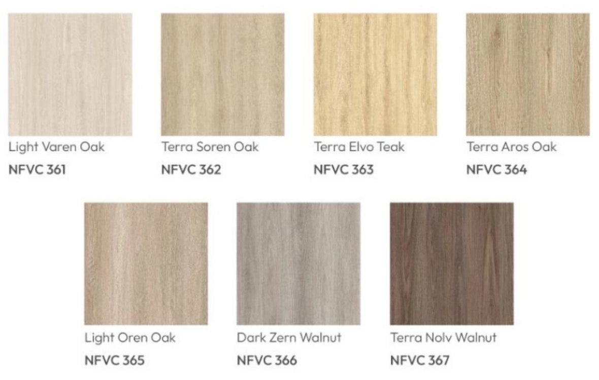Vinyl Click 3.6 mm colours NFVC 361 to NFVC 367