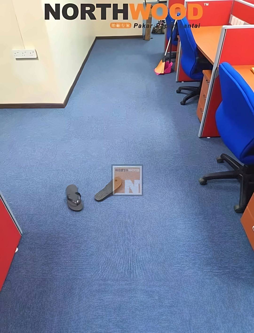 Carpet tile in an office, NorthWood Alice project